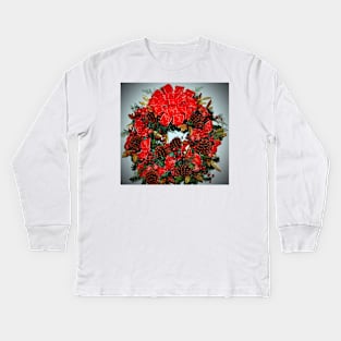 The Christmas Wreath Kids Long Sleeve T-Shirt